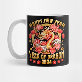 Lunar New Year 2024 Shirt Gifts Chinese Lunar New 2024 Year of The Dragon Mug